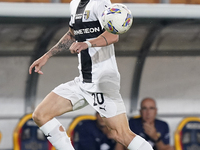 Antoine Hainaut of Parma Calcio is in action during the Serie A match between Lecce and Parma in Lecce, Italy, on September 21, 2024. (