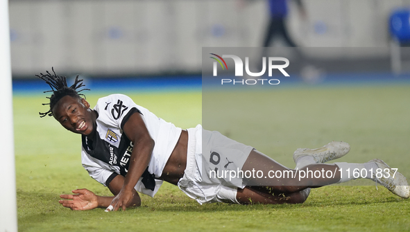 Woyo Coulibaly of Parma Calcio is in action during the Serie A match between Lecce and Parma in Lecce, Italy, on September 21, 2024. 