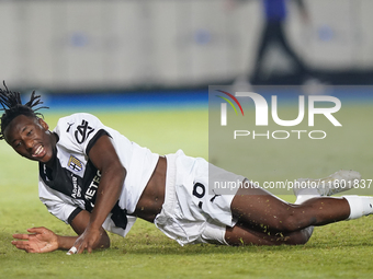 Woyo Coulibaly of Parma Calcio is in action during the Serie A match between Lecce and Parma in Lecce, Italy, on September 21, 2024. (