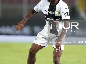 Woyo Coulibaly of Parma Calcio is in action during the Serie A match between Lecce and Parma in Lecce, Italy, on September 21, 2024. (