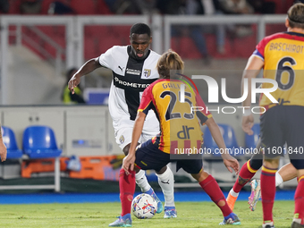 Woyo Coulibaly of Parma Calcio is in action during the Serie A match between Lecce and Parma in Lecce, Italy, on September 21, 2024. (