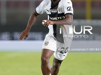 Woyo Coulibaly of Parma Calcio is in action during the Serie A match between Lecce and Parma in Lecce, Italy, on September 21, 2024. (