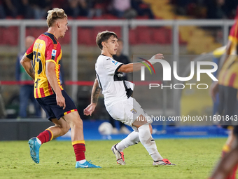 Adrian Bernabe of Parma Calcio is in action during the Serie A match between Lecce and Parma in Lecce, Italy, on September 21, 2024. (