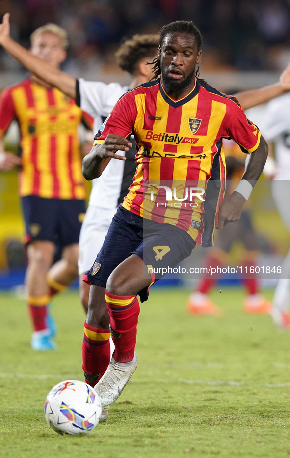 Kialonda Gaspar of US Lecce is in action during the Serie A match between Lecce and Parma in Lecce, Italy, on September 21, 2024. 