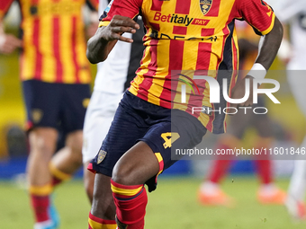 Kialonda Gaspar of US Lecce is in action during the Serie A match between Lecce and Parma in Lecce, Italy, on September 21, 2024. (