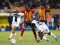 Kialonda Gaspar of US Lecce is in action during the Serie A match between Lecce and Parma in Lecce, Italy, on September 21, 2024. (