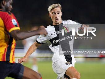 Pontus Almqvist of Parma Calcio is in action during the Serie A match between Lecce and Parma in Lecce, Italy, on September 21, 2024. (