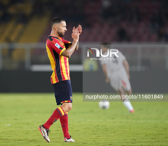 Tete Morente of US Lecce is in action during the Serie A match between Lecce and Parma in Lecce, Italy, on September 21, 2024. 