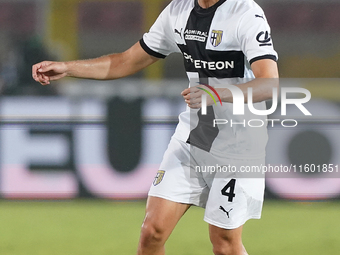 Botond Balogh of Parma Calcio is in action during the Serie A match between Lecce and Parma in Lecce, Italy, on September 21, 2024. (