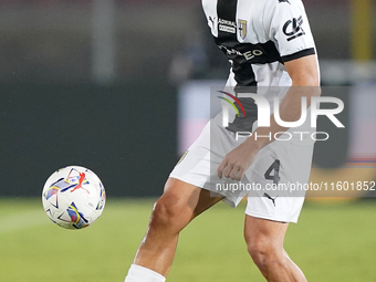 Botond Balogh of Parma Calcio is in action during the Serie A match between Lecce and Parma in Lecce, Italy, on September 21, 2024. (