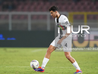 Botond Balogh of Parma Calcio is in action during the Serie A match between Lecce and Parma in Lecce, Italy, on September 21, 2024. (