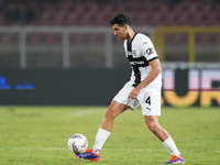 Botond Balogh of Parma Calcio is in action during the Serie A match between Lecce and Parma in Lecce, Italy, on September 21, 2024. (