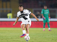 Botond Balogh of Parma Calcio is in action during the Serie A match between Lecce and Parma in Lecce, Italy, on September 21, 2024. (