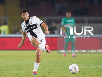 Botond Balogh of Parma Calcio is in action during the Serie A match between Lecce and Parma in Lecce, Italy, on September 21, 2024. (