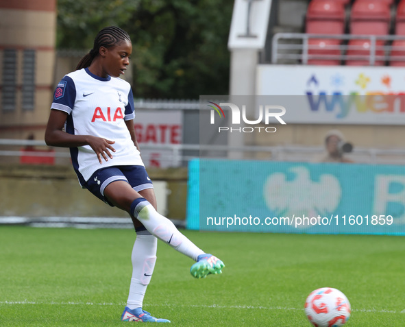 Jessica Naz of Tottenham Hotspur Women is in action during the Barclays FA Women's Super League soccer match between Tottenham Hotspur Women...