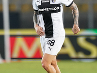 Dennis Man of Parma Calcio is in action during the Serie A match between Lecce and Parma in Lecce, Italy, on September 21, 2024. (