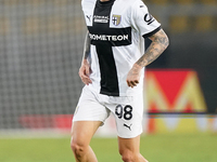 Dennis Man of Parma Calcio is in action during the Serie A match between Lecce and Parma in Lecce, Italy, on September 21, 2024. (