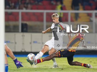 Pontus Almqvist of Parma Calcio is in action during the Serie A match between Lecce and Parma in Lecce, Italy, on September 21, 2024. (