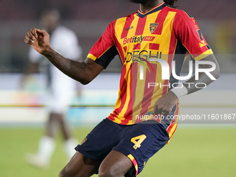 Kialonda Gaspar of US Lecce is in action during the Serie A match between Lecce and Parma in Lecce, Italy, on September 21, 2024. (