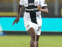 Woyo Coulibaly of Parma Calcio is in action during the Serie A match between Lecce and Parma in Lecce, Italy, on September 21, 2024. (