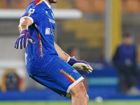 Wladimiro Falcone of US Lecce during the Serie A match between Lecce and Parma in Lecce, Italy, on September 21, 2024. (