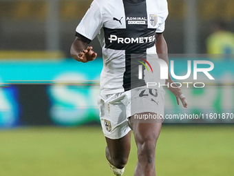 Woyo Coulibaly of Parma Calcio is in action during the Serie A match between Lecce and Parma in Lecce, Italy, on September 21, 2024. (