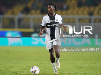 Woyo Coulibaly of Parma Calcio is in action during the Serie A match between Lecce and Parma in Lecce, Italy, on September 21, 2024. (