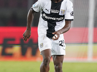 Woyo Coulibaly of Parma Calcio is in action during the Serie A match between Lecce and Parma in Lecce, Italy, on September 21, 2024. (