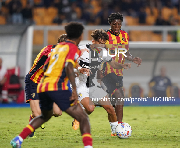 Anas Haj Mohamed of Parma Calcio is in action during the Serie A match between Lecce and Parma in Lecce, Italy, on September 21, 2024. 