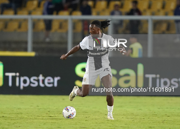 Woyo Coulibaly of Parma Calcio is in action during the Serie A match between Lecce and Parma in Lecce, Italy, on September 21, 2024. 