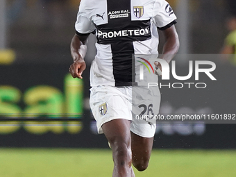 Woyo Coulibaly of Parma Calcio is in action during the Serie A match between Lecce and Parma in Lecce, Italy, on September 21, 2024. (