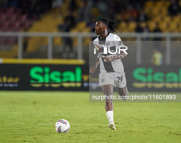 Woyo Coulibaly of Parma Calcio is in action during the Serie A match between Lecce and Parma in Lecce, Italy, on September 21, 2024. 