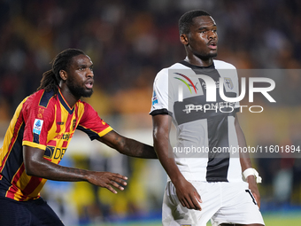 Ange-Yoan Bonny of Parma Calcio is in action during the Serie A match between Lecce and Parma in Lecce, Italy, on September 21, 2024. (