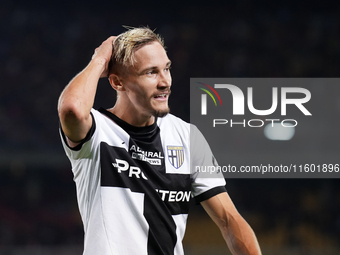 Pontus Almqvist of Parma Calcio is in action during the Serie A match between Lecce and Parma in Lecce, Italy, on September 21, 2024. (