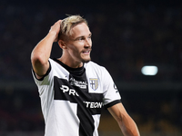 Pontus Almqvist of Parma Calcio is in action during the Serie A match between Lecce and Parma in Lecce, Italy, on September 21, 2024. (