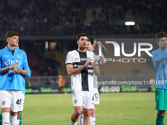 Players of Parma applaud the fans following the final whistle of the Serie A match between Lecce and Parma in Lecce, Italy, on September 21,...