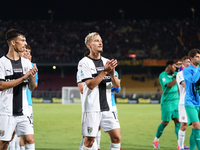 Players of Parma applaud the fans following the final whistle of the Serie A match between Lecce and Parma in Lecce, Italy, on September 21,...