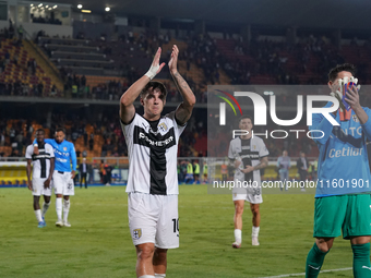 Players of Parma applaud the fans following the final whistle of the Serie A match between Lecce and Parma in Lecce, Italy, on September 21,...