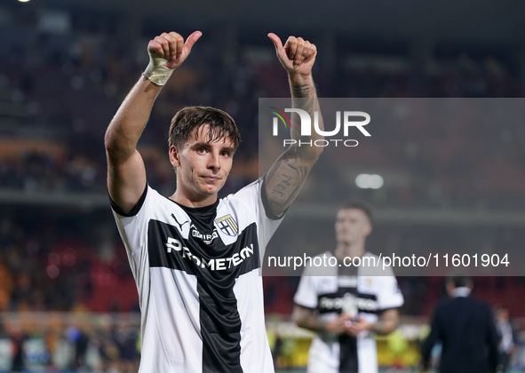 Players of Parma applaud the fans following the final whistle of the Serie A match between Lecce and Parma in Lecce, Italy, on September 21,...