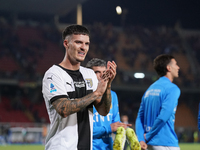 Players of Parma applaud the fans following the final whistle of the Serie A match between Lecce and Parma in Lecce, Italy, on September 21,...