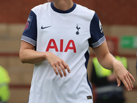 Clare Hunt of Tottenham Hotspur Women is in action during the Barclays FA Women's Super League soccer match between Tottenham Hotspur Women...