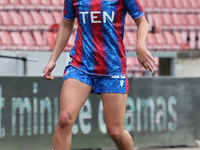 Indiah-Paige Riley of Crystal Palace Women is in action during the Barclays FA Women's Super League soccer match between Tottenham Hotspur W...