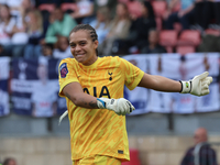 Becky Spencer of Tottenham Hotspur Women is in action during the Barclays FA Women's Super League soccer match between Tottenham Hotspur Wom...