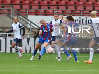 Aimee Everett of Crystal Palace Women and Anna Csiki of Tottenham Hotspur Women are in action during the Barclays FA Women's Super League so...