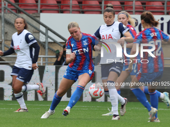 Aimee Everett of Crystal Palace Women and Anna Csiki of Tottenham Hotspur Women are in action during the Barclays FA Women's Super League so...