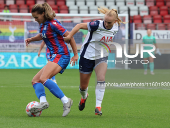 Katie Stengel of Crystal Palace Women plays during the Barclays FA Women's Super League soccer match between Tottenham Hotspur Women and Cry...