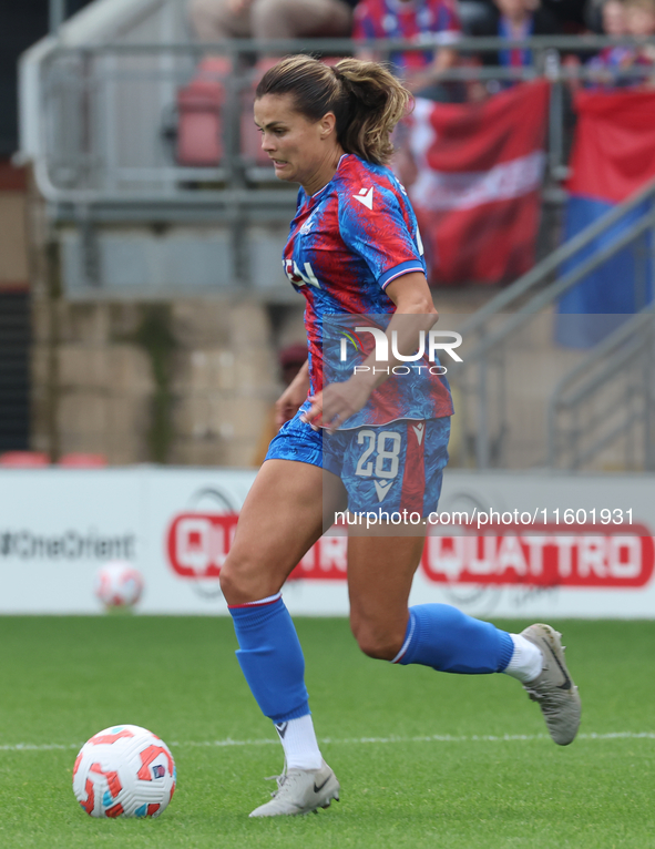 Katie Stengel of Crystal Palace Women plays during the Barclays FA Women's Super League soccer match between Tottenham Hotspur Women and Cry...