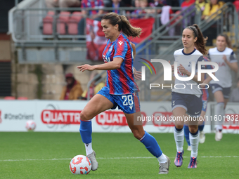 Katie Stengel of Crystal Palace Women plays during the Barclays FA Women's Super League soccer match between Tottenham Hotspur Women and Cry...