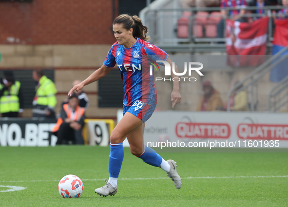 Katie Stengel of Crystal Palace Women plays during the Barclays FA Women's Super League soccer match between Tottenham Hotspur Women and Cry...