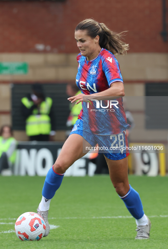 Katie Stengel of Crystal Palace Women plays during the Barclays FA Women's Super League soccer match between Tottenham Hotspur Women and Cry...